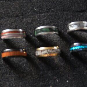 Set Of 6 Men's Cool Fashion Fun Rings. Size 9